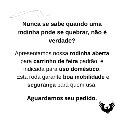 Roda para Carrinho de Feira Aberta