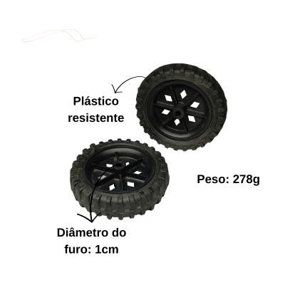 Roda para Carrinho de Feira Reforçado PVC