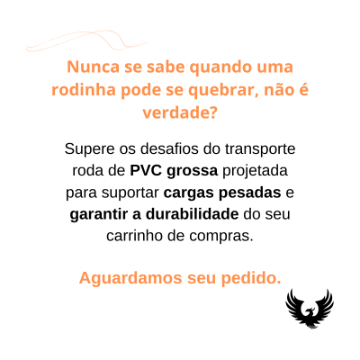 Roda para Carrinho de Feira Reforçado PVC