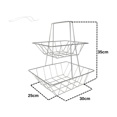 Fruteira de Mesa Dupla Cromada